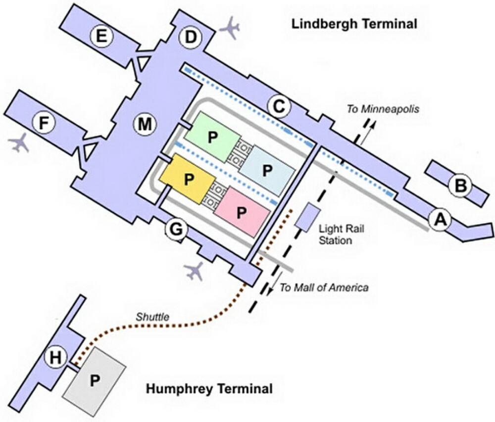 Minneapolis Airport Terminal One Map