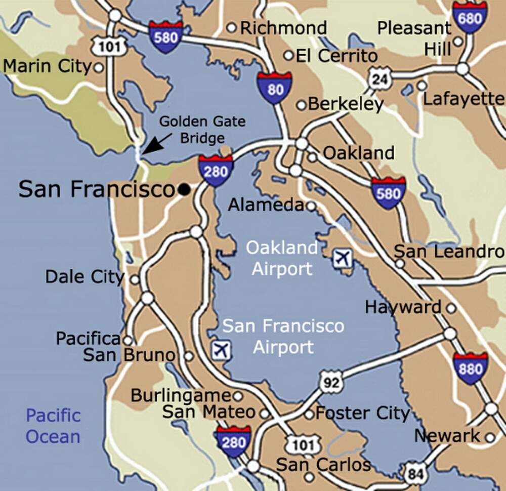Top 103+ Pictures Map Of San Francisco Bay Area Cities Excellent