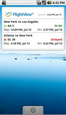 flightview free android flight tracking app