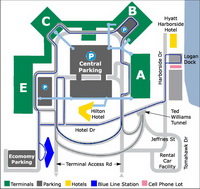 Boston Logan Airport Parking Map Image