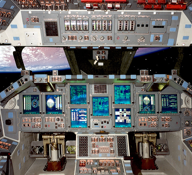 Atlantis Space Shuttle Cockpit Photo