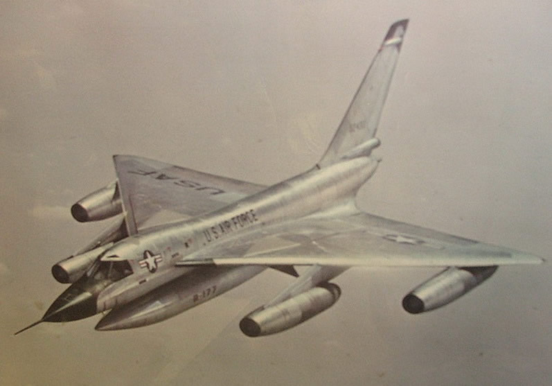 B-58 hustler in flight - early flight testing