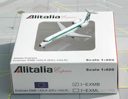 Alitalia Airlines Express ERJ-145 Diecast Airplane Jet