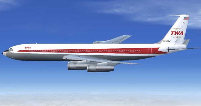 twa airlines vintage boeing 707 for fsx screenshot