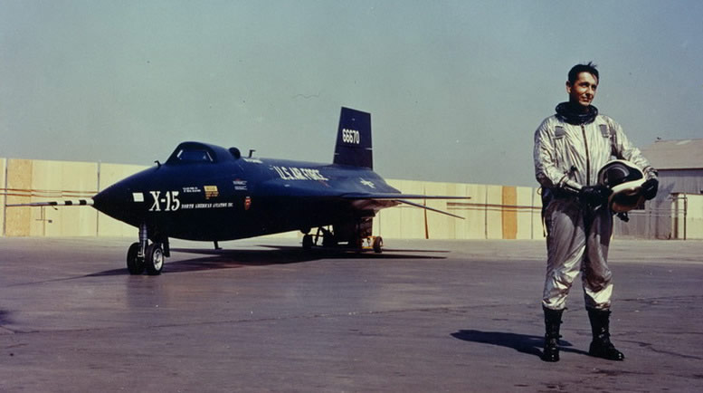 North American X-15 NASA USAF Experimental Jet Aircraft Early Photo