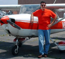 pilot with his cessna