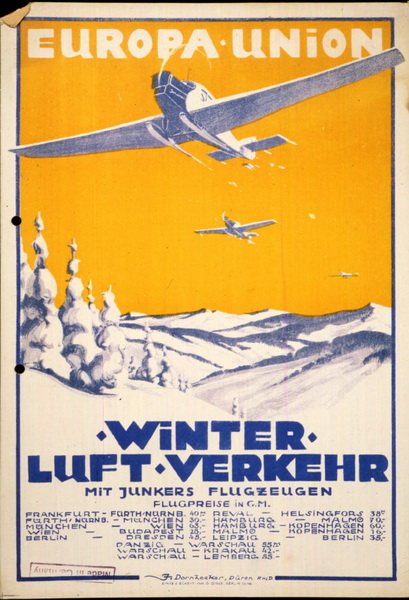 winter luft verkehr junkers