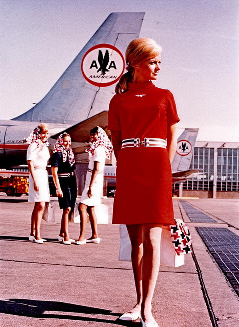 american airlines flight attendant 1960s