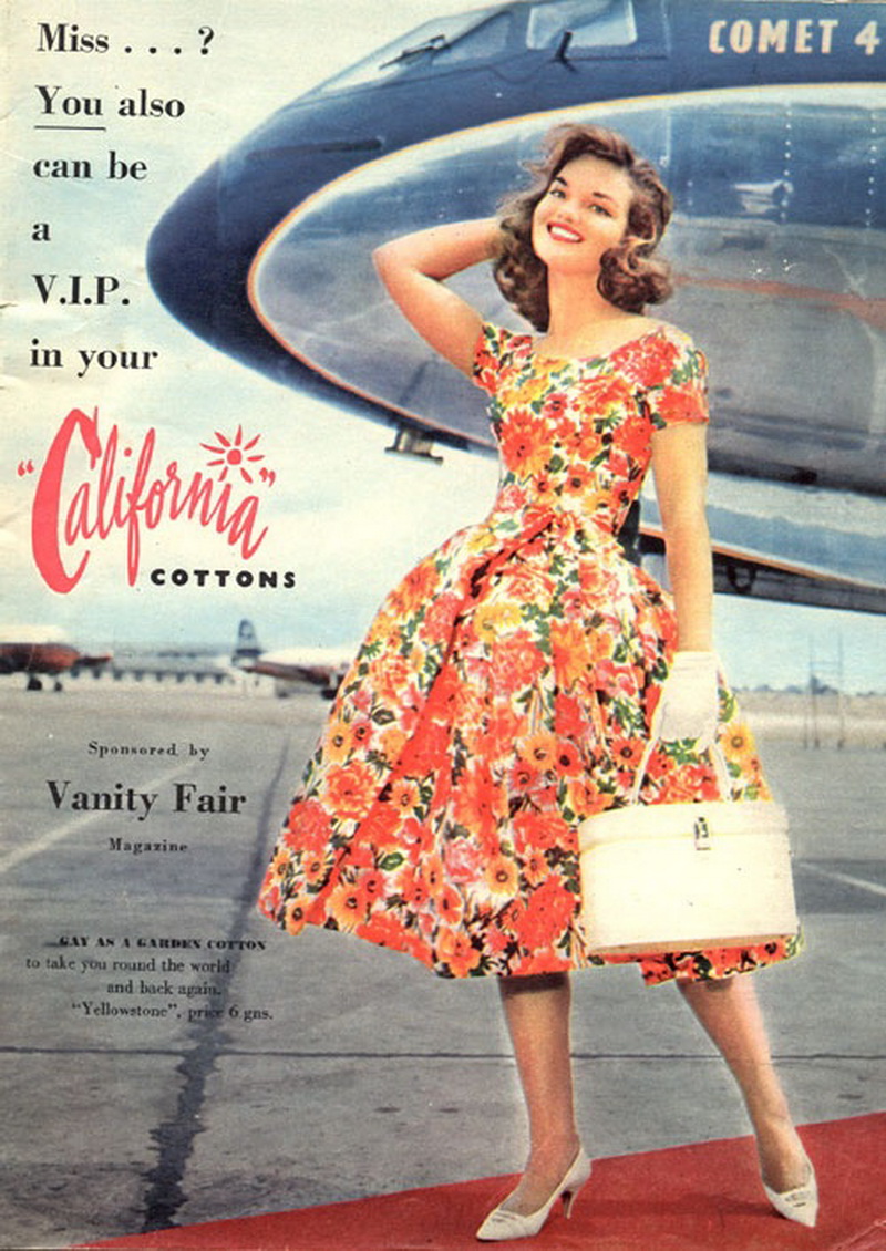 travel to california in the comet airliner