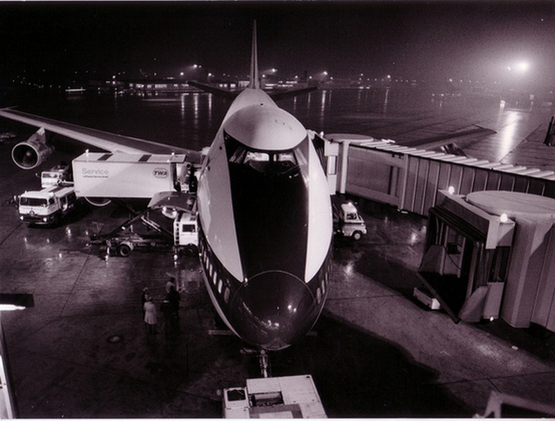 vintage twa 747 photo