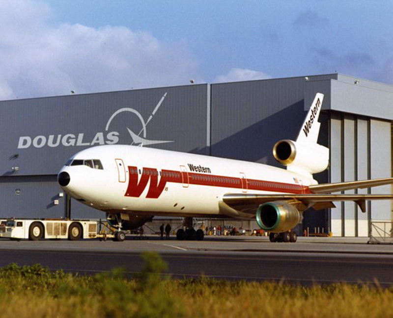 western airlines dc-10 at douglas factory