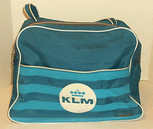vintage flight bag from klm airlines