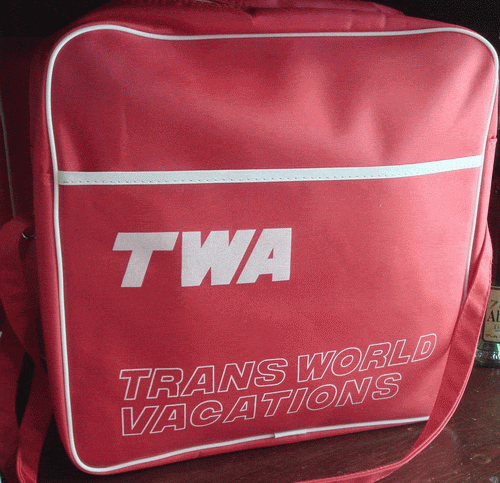 twa airlines flight bag